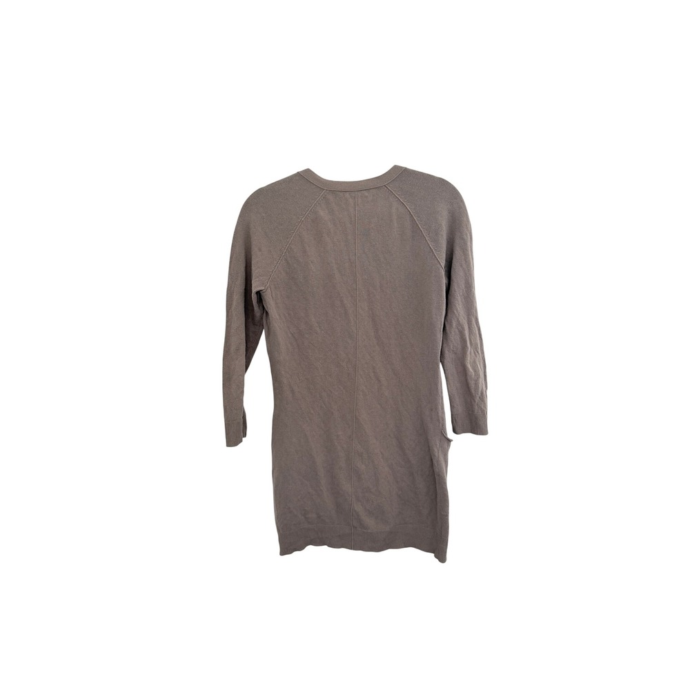 James Perse Cotton Steel Cardigan Sweater Taupe Beige Brown 2 M - Picture 3 of 10